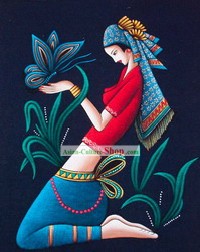 Batik colgantes y China belleza 1