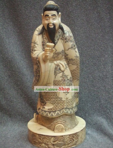 Os classique chinoise Artisanat Ox sculpture statue-Lu Yu Tea dégustation