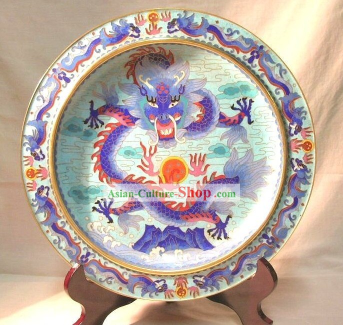 Chinese Classic Cloisonne Craft-Dragon King in der Cloud