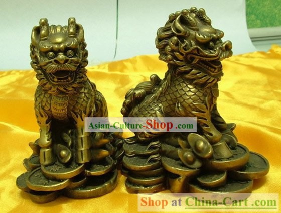 Chinese Classic Brass Statue-Feng Shui Kylin