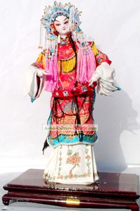 手作り北京シルクの置物人形 - 中国オペラの美しさ