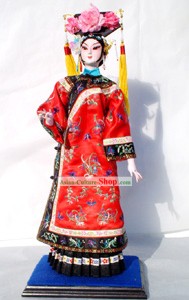 手作り北京シルクの置物人形 - 古代の皇后