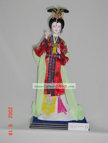 手作り北京シルクの置物人形 - 宮殿の美しい皇后