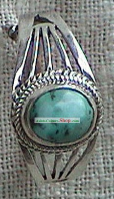 Tibet Garnet Silver Bracelet Cuff
