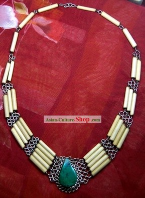 Tibet Bowlder Silver Necklace
