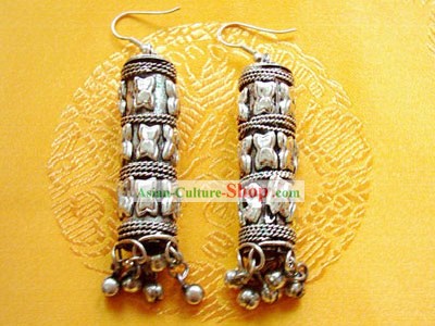 Tibet Natürliche Silber-Ohrringe