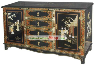 Chinesische Palace Lackwaren Cabinet-Ancient Beauties
