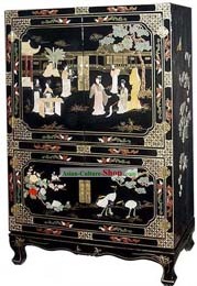 Chinese Classic Lackwaren Cabinet-Palace Beauties