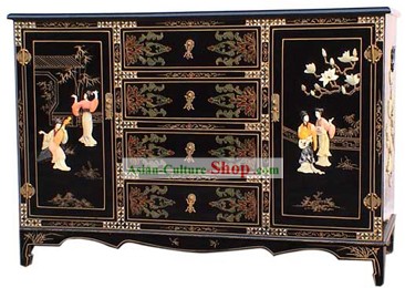 Chinese Palace Lacquer Ware Wine Bar