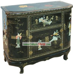 Chinese Palace Lacquer Ware Cabinet-Fei Tian