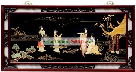 Chinesische Palace Hanging Lackwaren Spiegel Series-Ancient Four Beauties