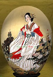 Chinesische Wonders Hand Painted Colorful Egg-Diao Chan (eine der vier alten Schönheiten)