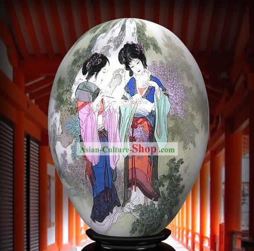 Mão Wonders chineses pintados coloridos Egg-Antigo Palácio Princesa