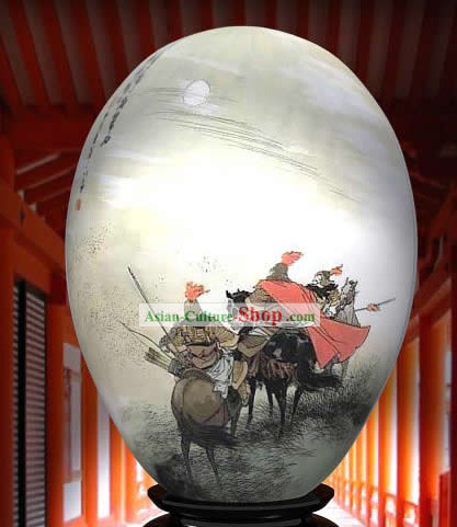 Chinesische Wonders Hand Painted Colorful Egg-Hero Brothers Painting