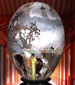 Chinesische Wonder Hand Painted Colorful Egg-Inside The Mountain Painting