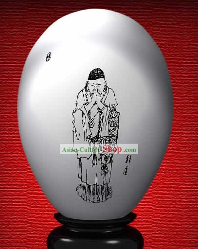 Chinesische Wonder Hand Painted Colorful Egg-Jing Chu Monk von The Dream of Red Chamber