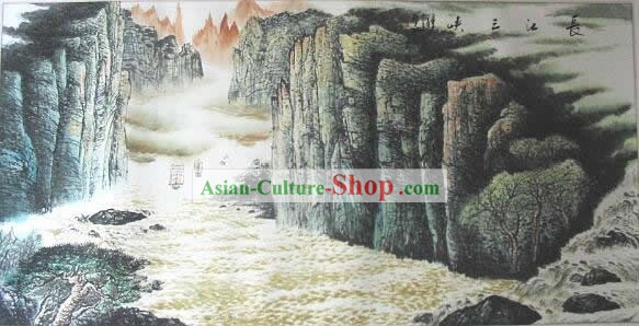 Chinese Yangtze River Painting by Mo Xianglou