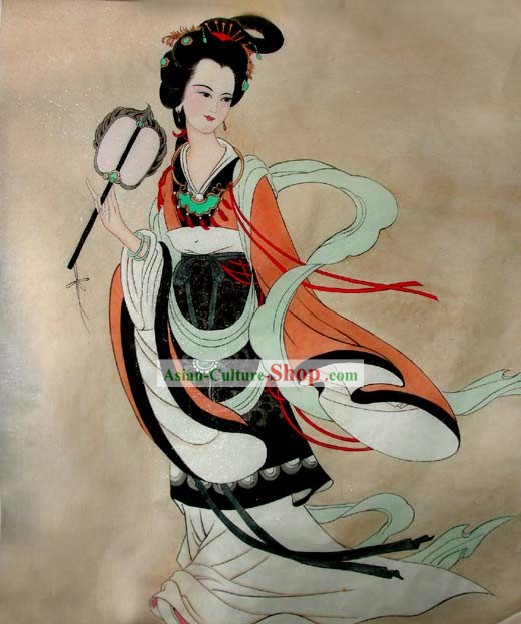Chinese Traditional Painting-Tang Dynasty Woman King Wu Zetian