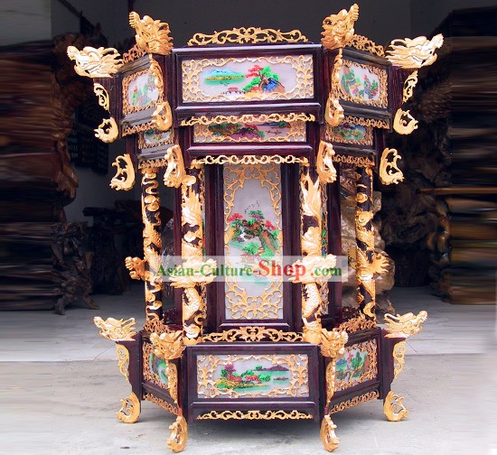 大規模な中国の古典の手は八角形ドラゴンズ宮殿ランタンメイド