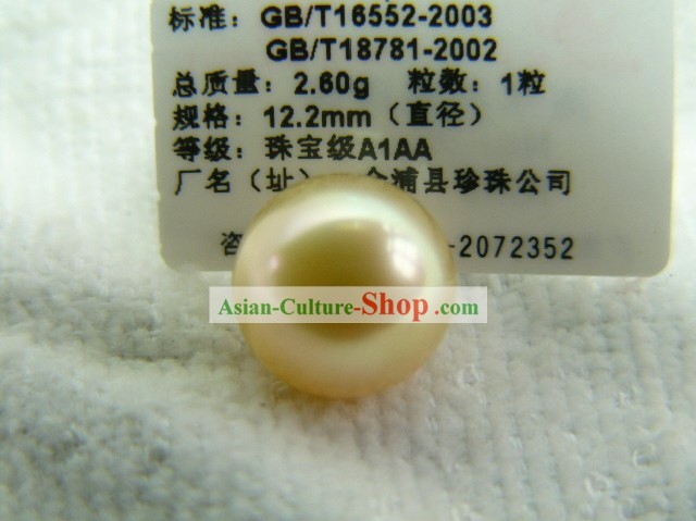 Rare Natural Nobel Gold Pearl