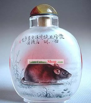 Snuff Bottles With Inside Painting Chinese Zodiac Series-Rat