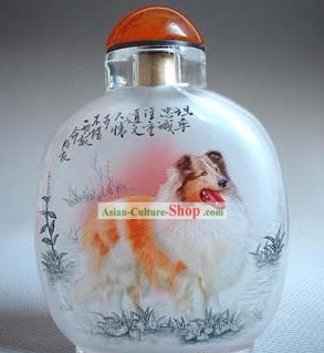 Snuff Bottles With Inside Painting Chinese Zodiac Series-Dog 1