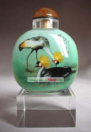 Snuff Bottles With Inside Painting Birds Series-Bird King and Queen