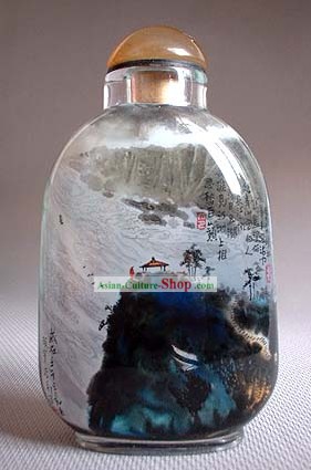 Snuff Bottles With Inside Painting Landscape Series-Large Bosom