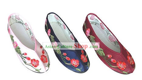 Chinesische Handmade Stickerei Schuhe-Morning Glory
