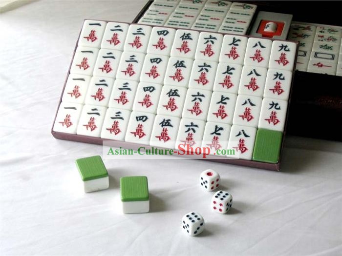 China Taiwán bambú Mahjong conjunto (144 piezas)