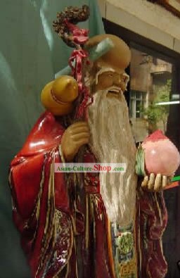 Статуэтка китайского фарфора с Ши Ван-Бог долголетия в китайской сказки