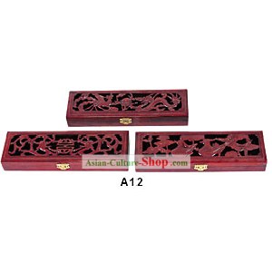 Chinesische Hand Carving Chopsticks Box und Jewel Schatullen