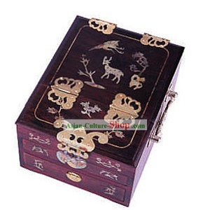 Chinesische Essstäbchen Box und Jewel Schatullen-Deer