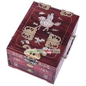 Chinesische Essstäbchen Box und Jewel Schatullen-Reisen Alte Menschen