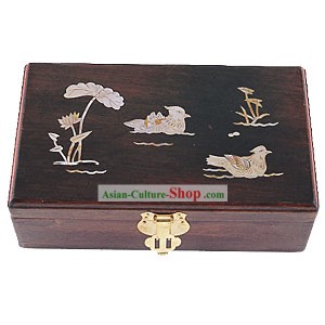 Chinesische Essstäbchen Box und Jewel Schatullen-Mandarin Ducks Liebe
