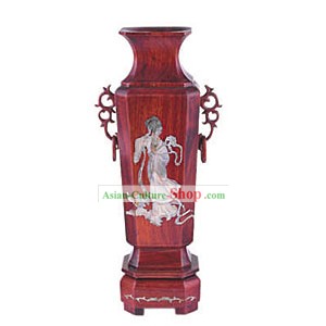 Chinesische antike Schönheit Holz Handwerk Vase