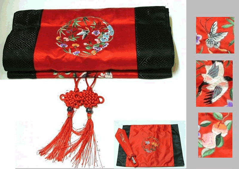 Tabela chinesa Runner tradicional Handmade Bordados