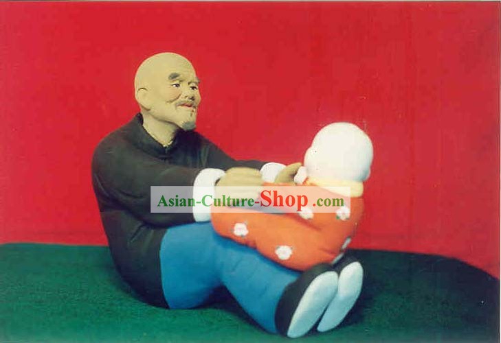 Китайский Ручная роспись Скульптура Искусство Клей Фигурка Шанг-Дед Любовь