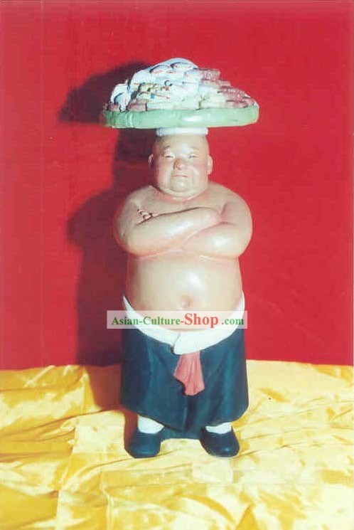 Китайский Ручная роспись Скульптура Искусство Клей Фигурка Шанг-продажи торты