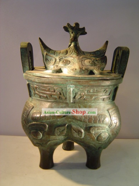 Chinês clássico Bronze Archaize Ware-Palace Bo Ju Ge