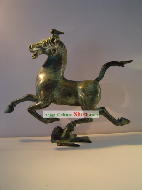 China clássico Bronze Archaize Ware cavalo-Flying Swallow no