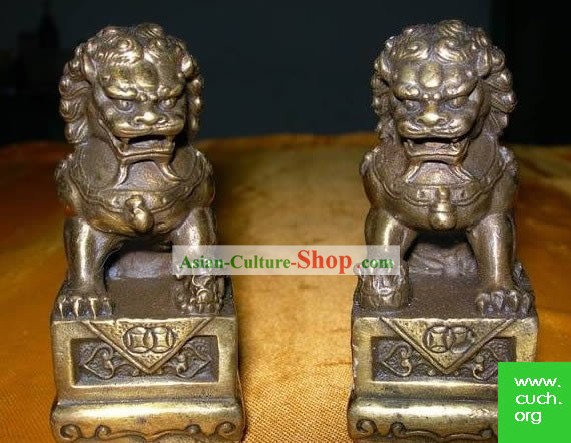 Chinese Classic Brass Lion King