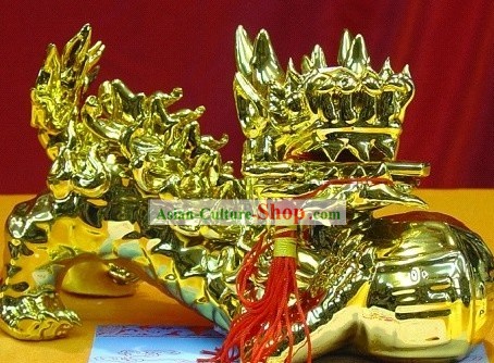 Stunning chinês Golden Lion Rei