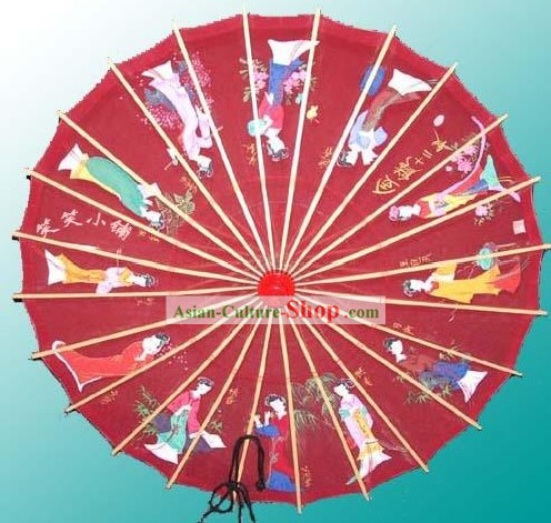 Hangzhou Classic Hand Painted Silk Umbrella