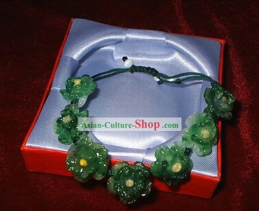 Chinese Ancient Style Coloured Glaze Flower Bracelet