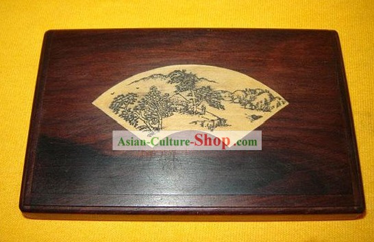 Chinoise main classique sculpté encadré Business Card