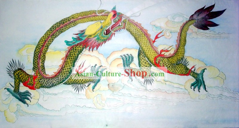 Chinese Traditional Painting with Meticulous Detail-Dragon Hero