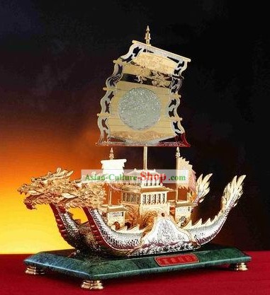 Chinese Ancient Palace Treasures Dragon Boat/Ship