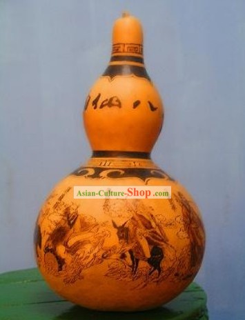 Chinese Classic Hand Made and Painted Calabash-the Eight Immortals in the Legend