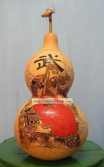 Mão clássico chinês feitas e pintadas Calabash-Guan Gong